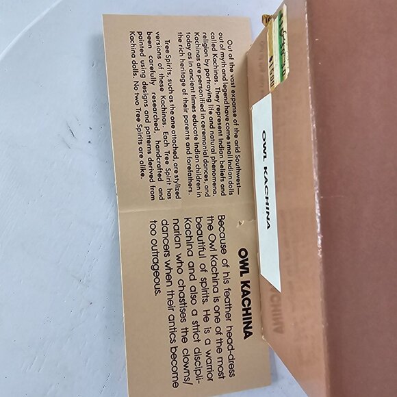 Owl Kachina Tree Spirit Ornament By Sheri Brown With Box - Picture 8 of 8